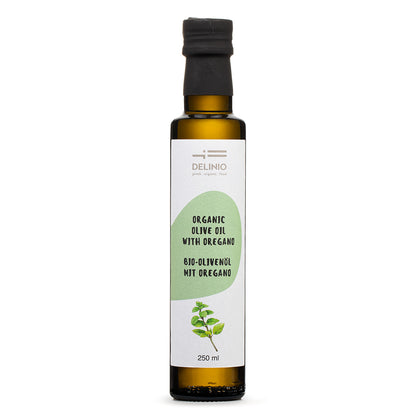 Delinio Bio-Olivenöl mit Oregano 250ml