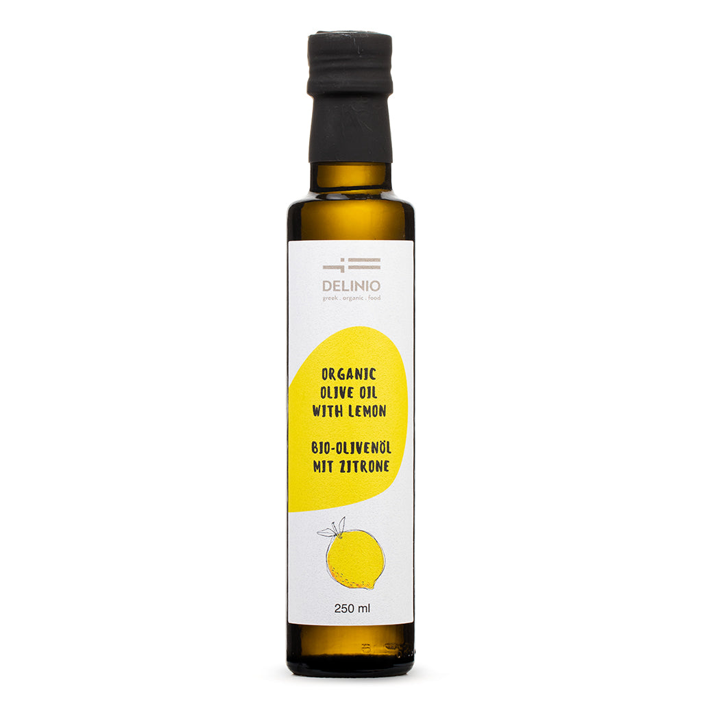Delinio Bio-Olivenöl mit Zitrone 250ml
