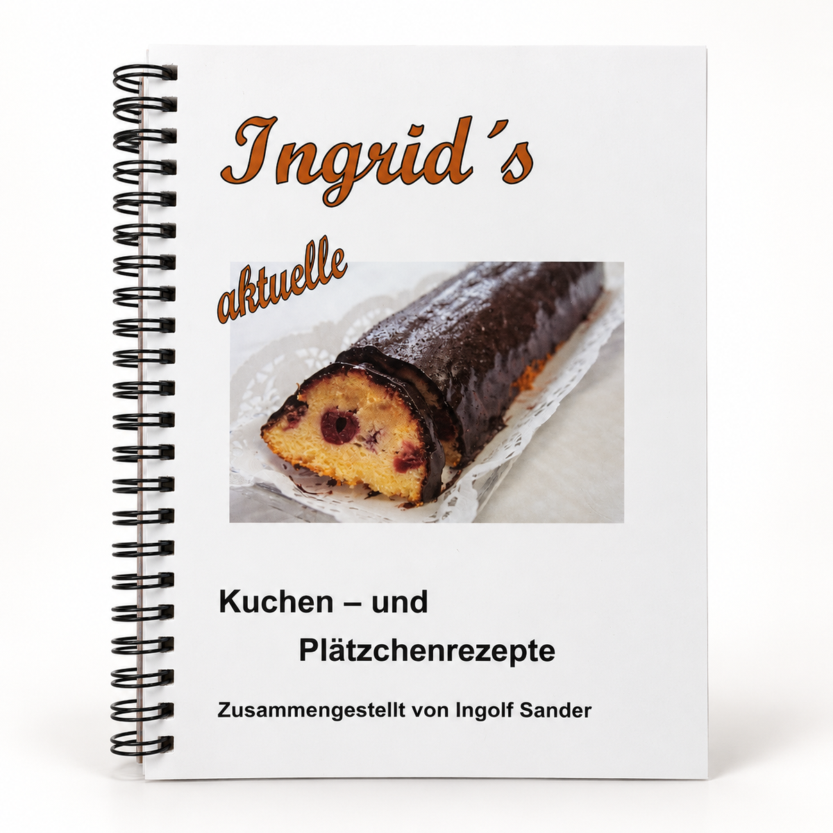 Ingrids aktuelle Kuchen und Plätzchenrezepte – Produktbild auf hellem Hintergrund